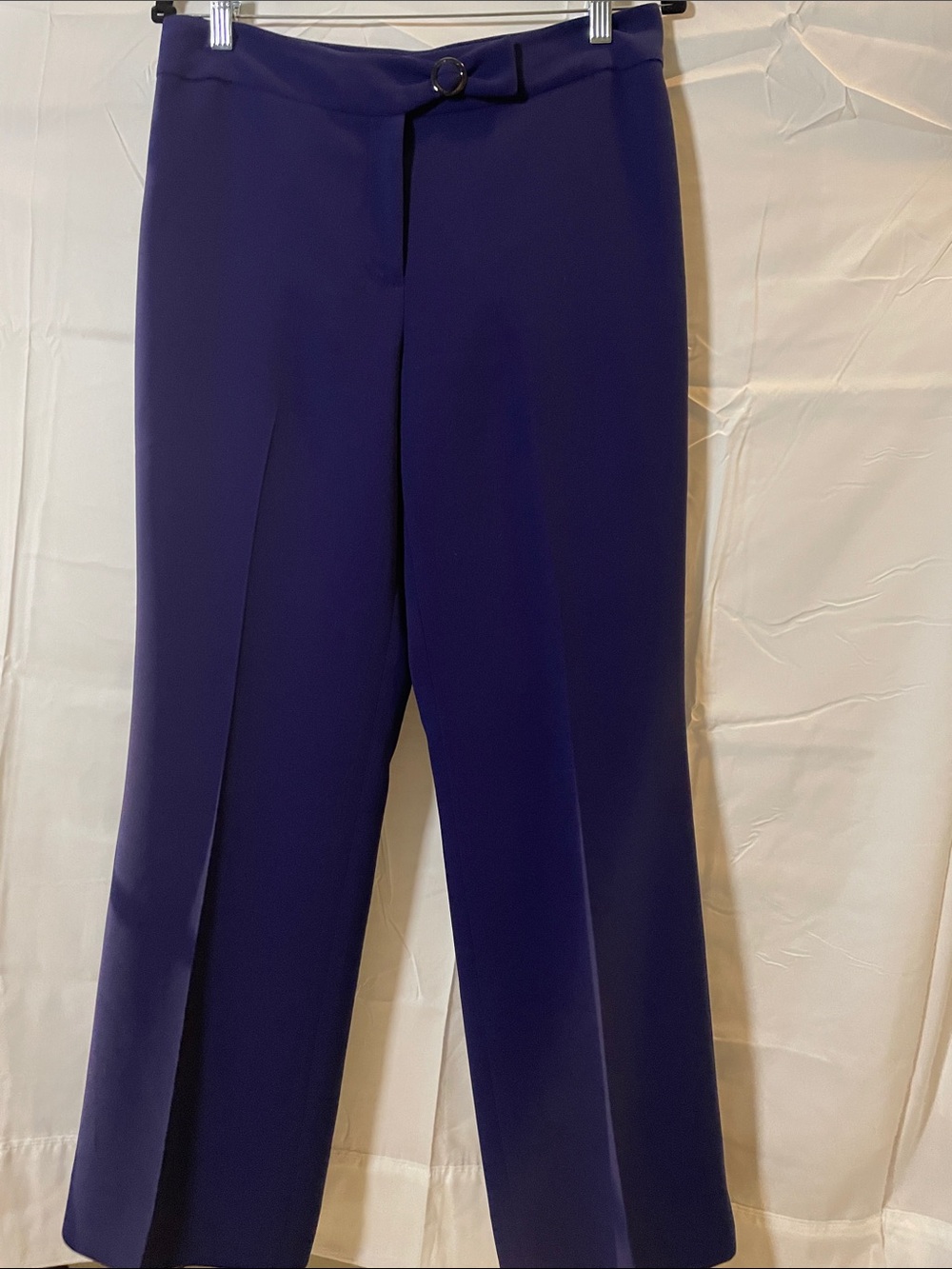 Tahari by Arthur S. Levine wide leg Dress Pants with Metallic Ring Waist Accent